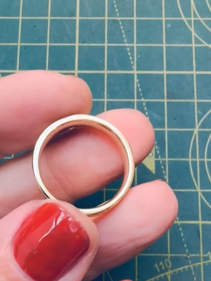 This is what I made from this&hellip;. 👉🏼 

After establishing what carat each piece was, I first selected all the 18ct gold pieces&hellip; 👉🏼

I melted them down&hellip; 👉🏼

The ring was cast using the sand casting technique. Ring ust out of t