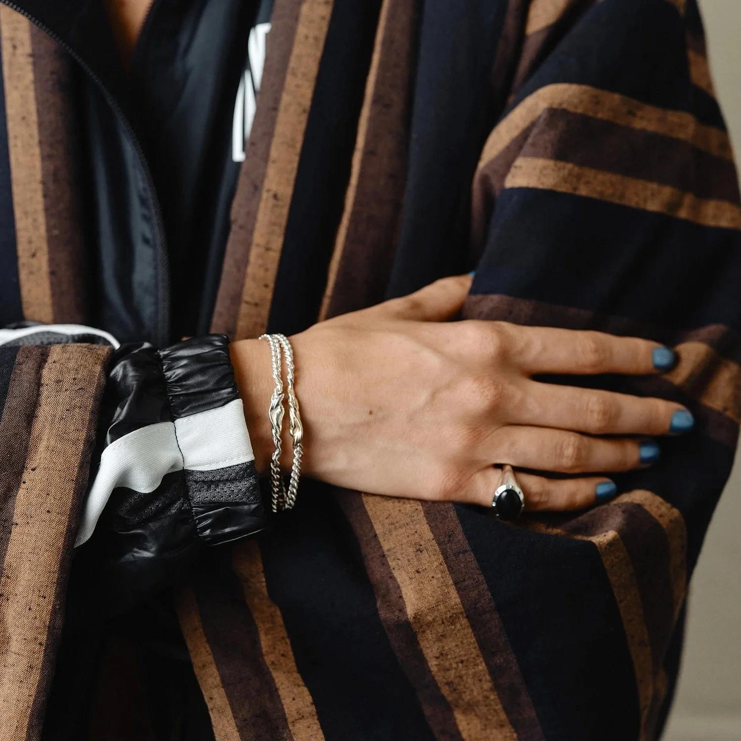 Lock bracelet on model