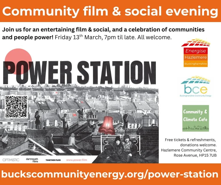 Bucks Community Energy, Energise Hazlemere and High Wycombe Community and Climate Cafe 