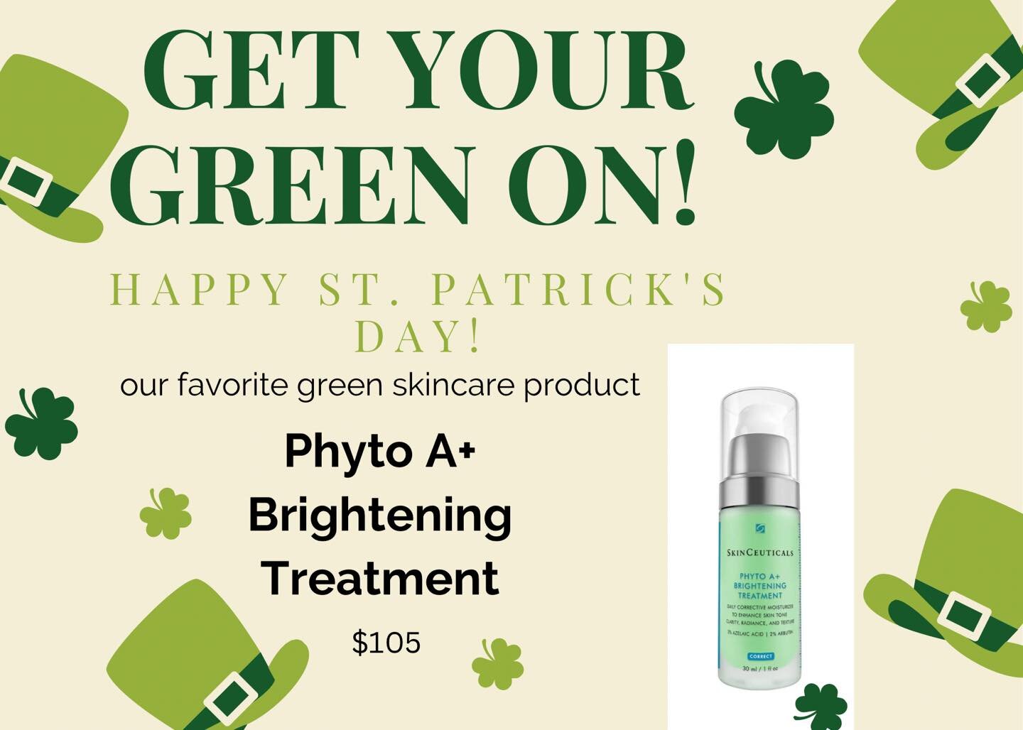 Green skincare!!

Phyto A+ Brightening Treatment, an oil-free, lightweight moisturizer that targets dullness, redness, and excess oil production even on sensitive skin. Specially formulated with 3% azelaic acid. 

Achieve bright, smooth, and clear sk