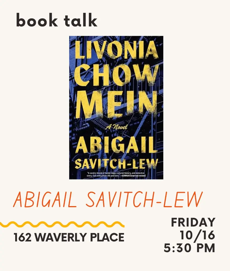 Book Talk: Livonia Chow Mein with Abigail Savitch-Lew