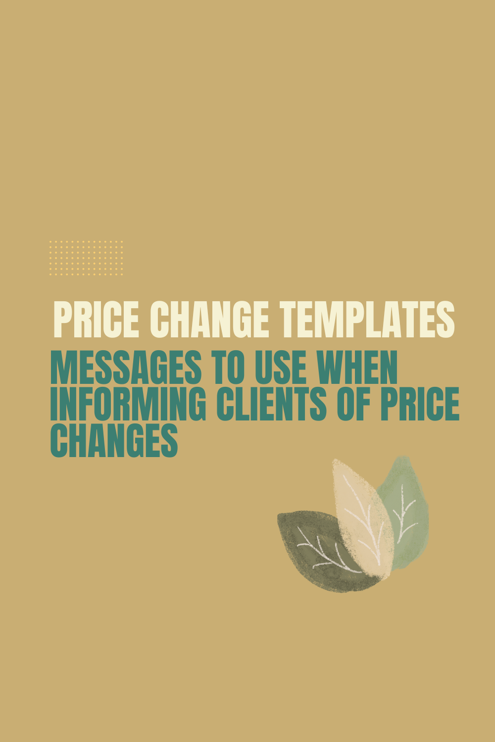 Communicating Price Changes Template