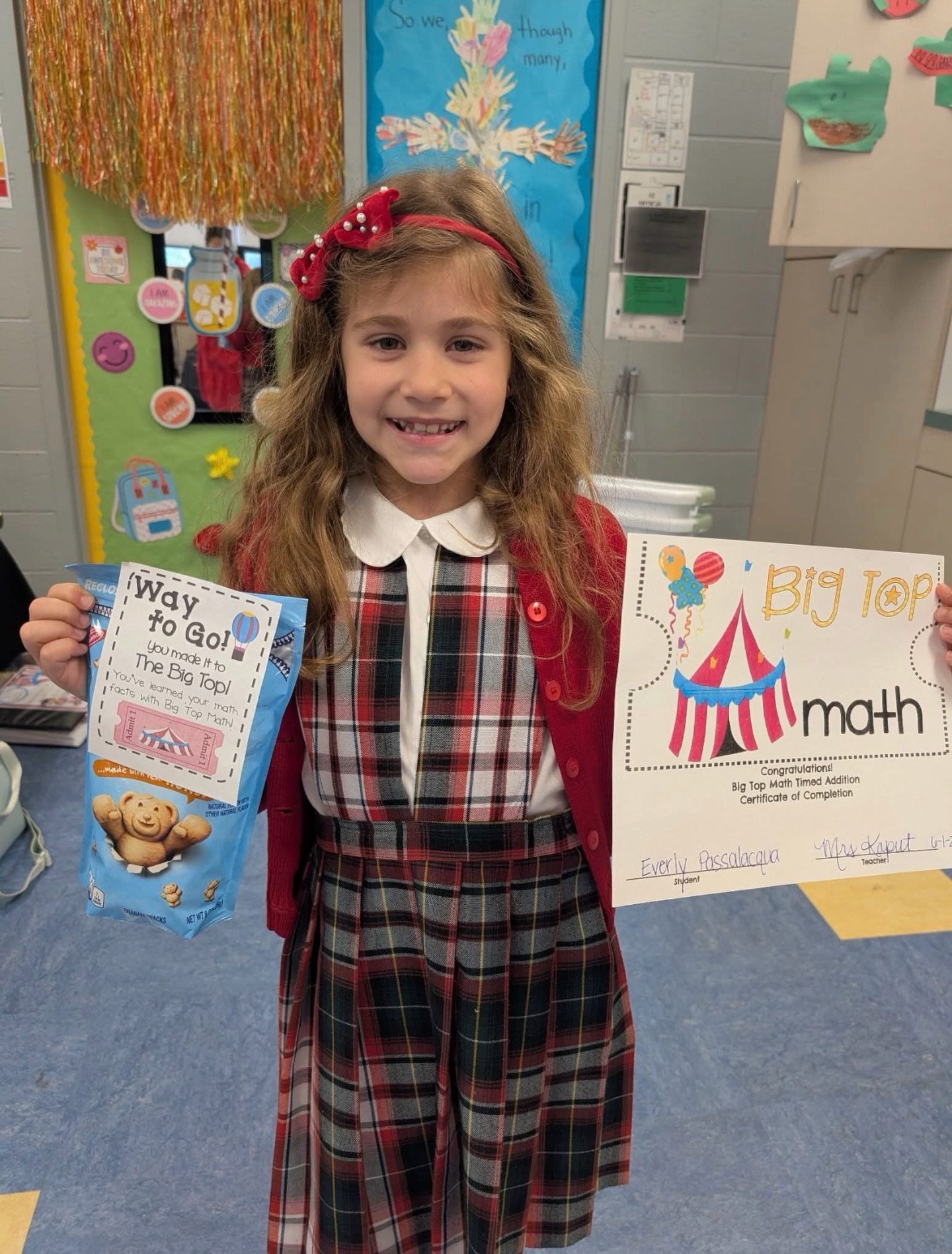 Our beautiful princess continues to excel and make us the proudest parents. Congrats on hitting Big Top Math baby girl!