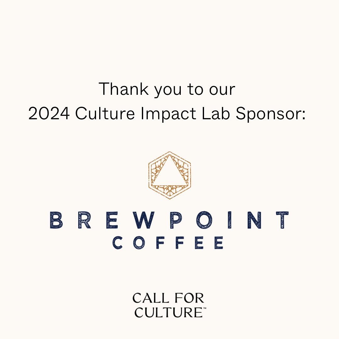 Thank you to our in-kind sponsors and friends at @brewpointcoffee for being such gracious and supportive sponsors to the Culture Impact Lab. We work with values aligned sponsors who are just as committed as us to ensure the experience of our particip