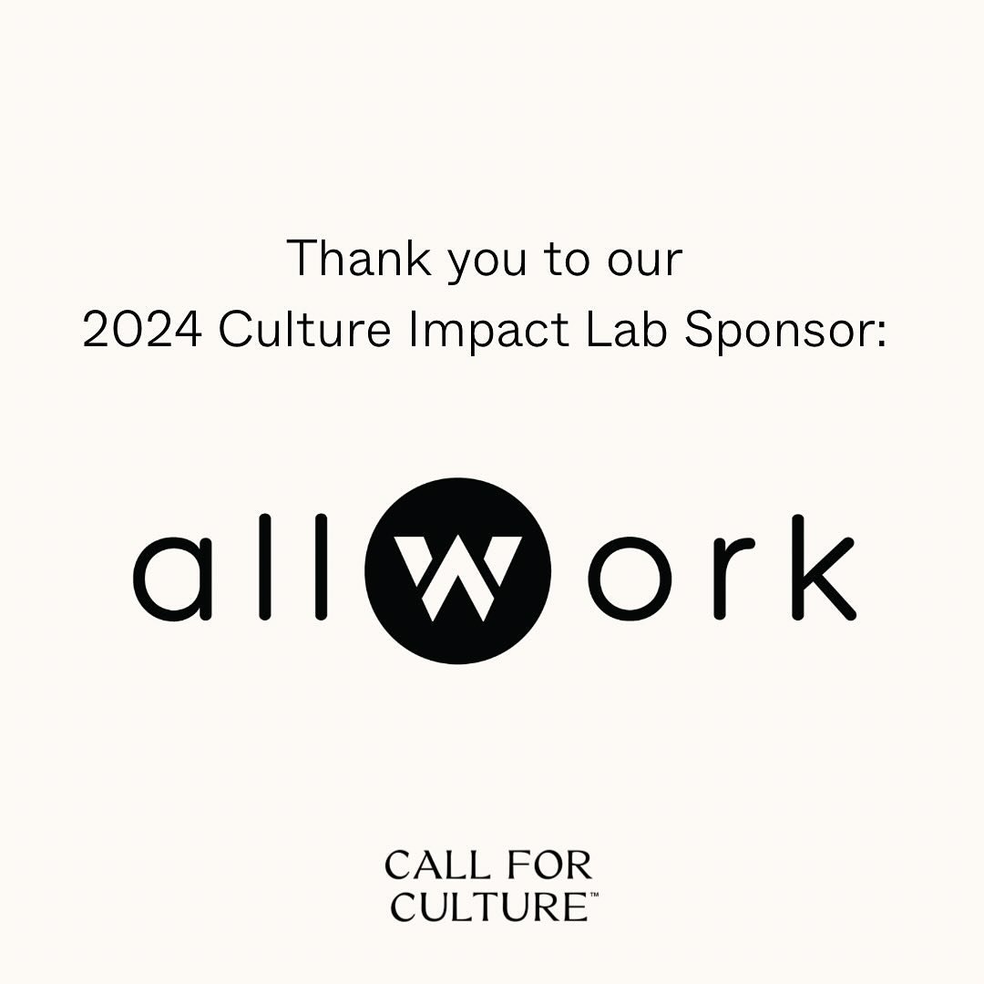 A special thank you to our media partners and team at @allwork.space | FUTURE OF WORK&reg; for offering their supporting to the Culture Impact Lab with in kind media and marketing services. We are so grateful for your partnership! 

Our founder Angel
