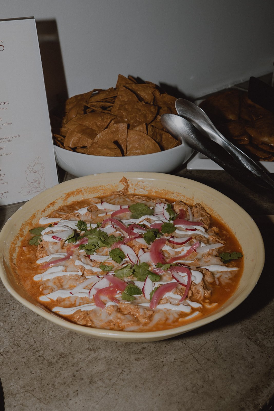 Detail shots of the food during a brunch wedding reception.