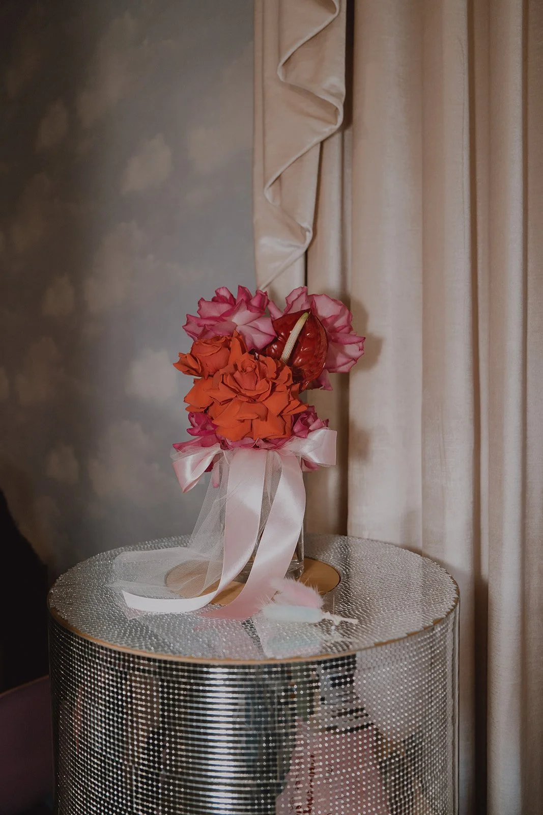 Sure Thing Chapel flowers detail shot in Las Vegas.