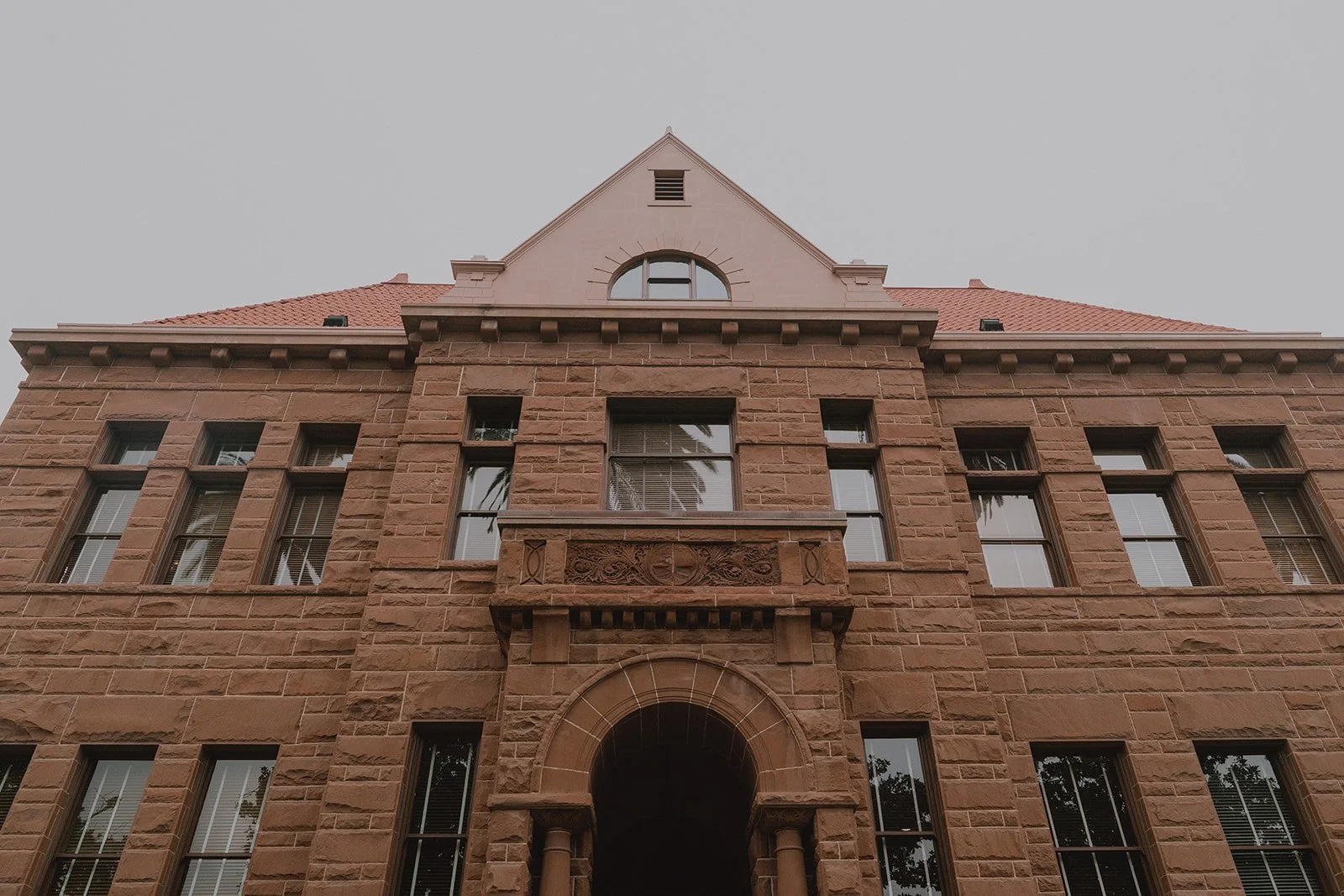 Exterior of Orange Old County Courthouse in Santa Ana, California.