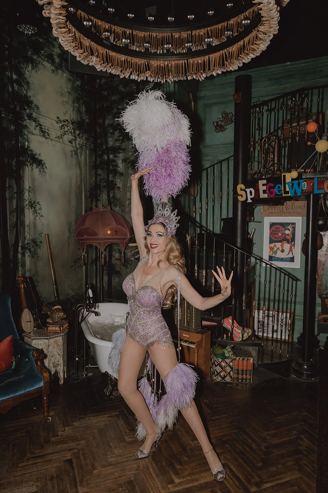 Gypsy Wood dancing at Superfrico inside The Cosmopolitan Las Vegas during an editorial photography session.