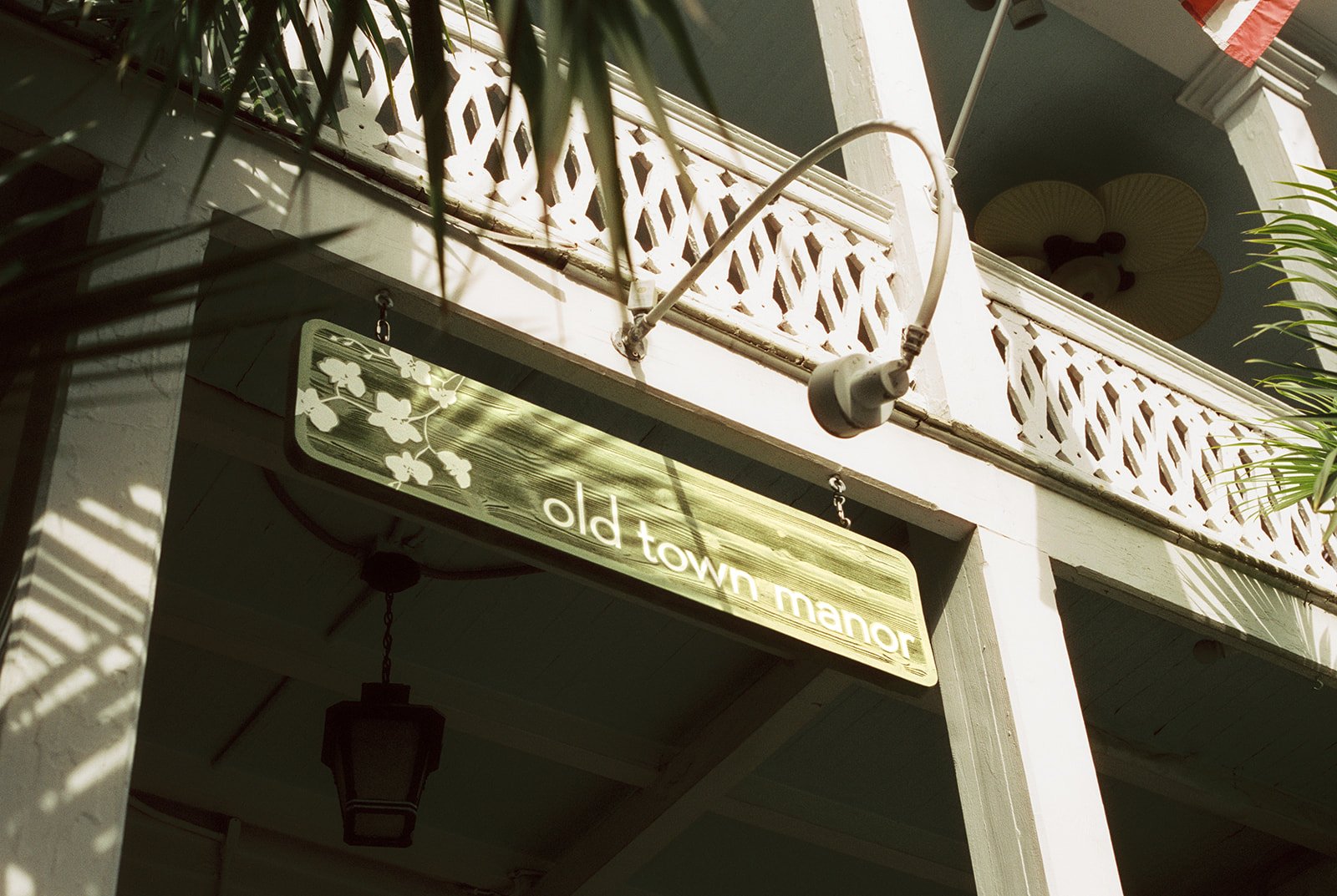 Wide exterior of Old Town Manor in Key West, Florida.