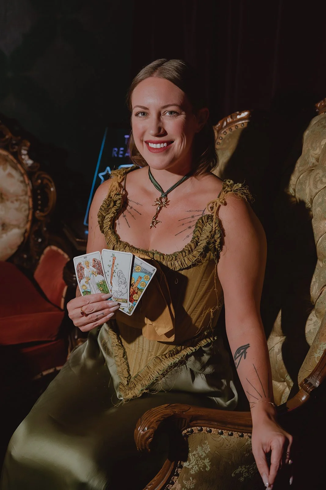 Priestess Pamela during a Velveteen Rabbit Las Vegas micro wedding reception.