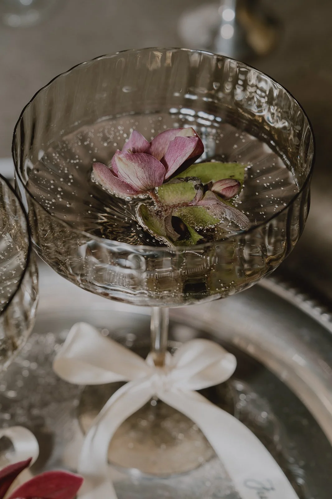 Styled drinks from an Orange County micro wedding reception at Benchmark Restaurant.