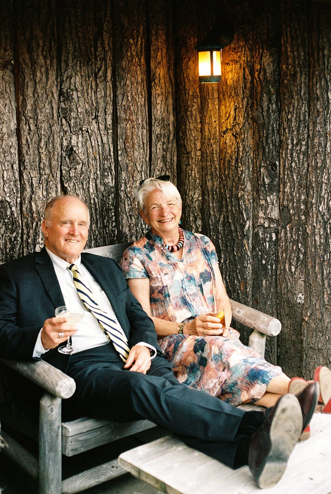 Guests sitting and enjoying cocktail hour.