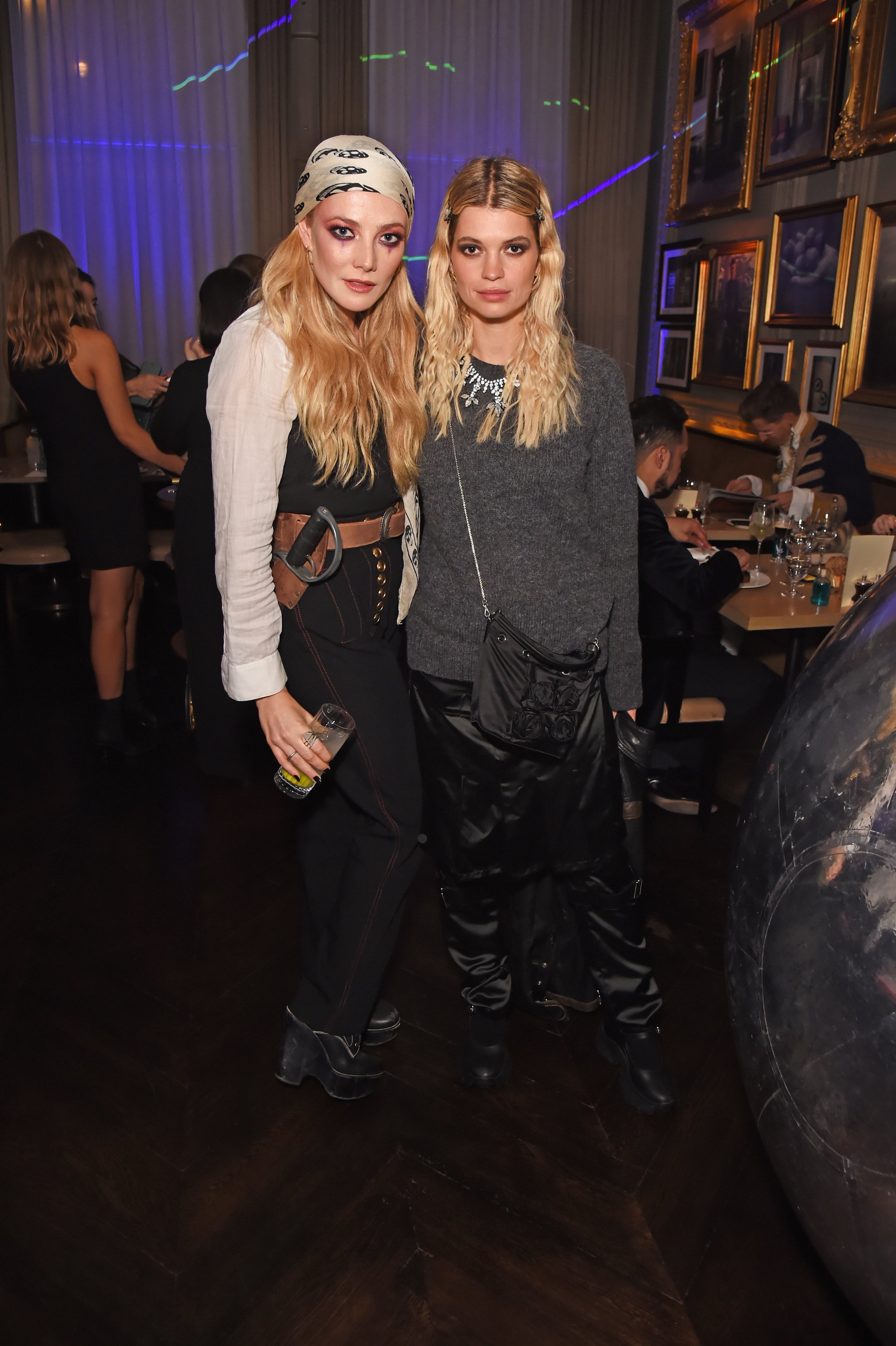 Clara Paget and Pixie Geldof at The Cursed Voyage of HMS Berners at  in collaboration with Project 0 and Grey Goose64.jpg