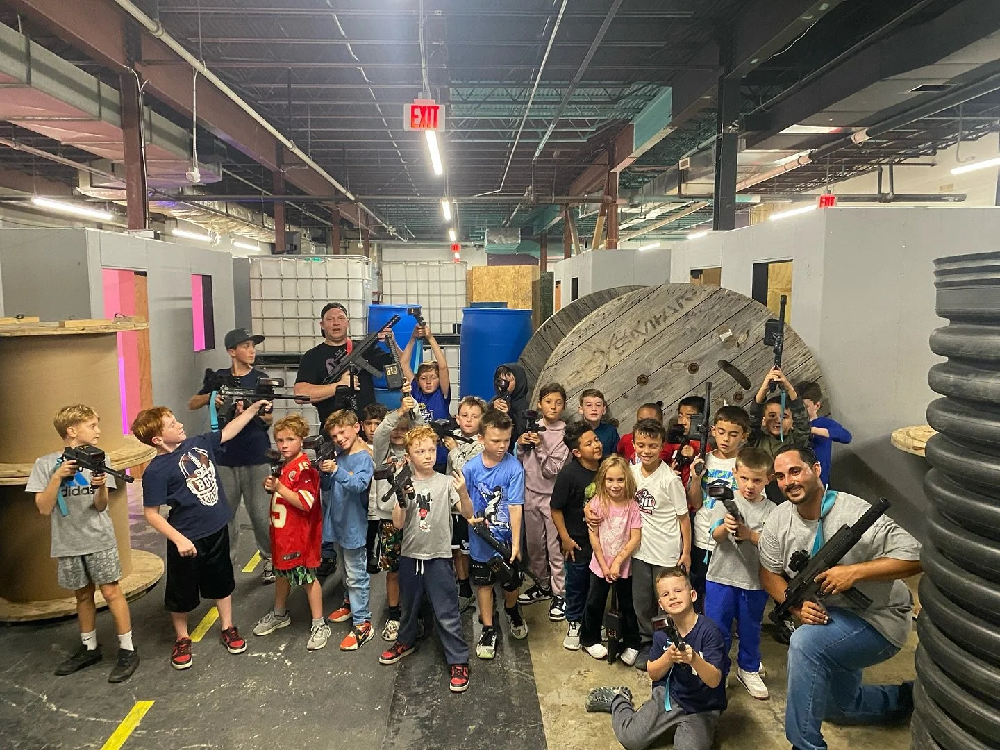 Everyone gets to play in our private events. Gear for every age and skill level, so invite the entire family and come play Lasertag inside the @woodbridgecenter mall.