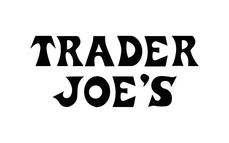 Client logo for Trader Joe's logo in black text on a white background.