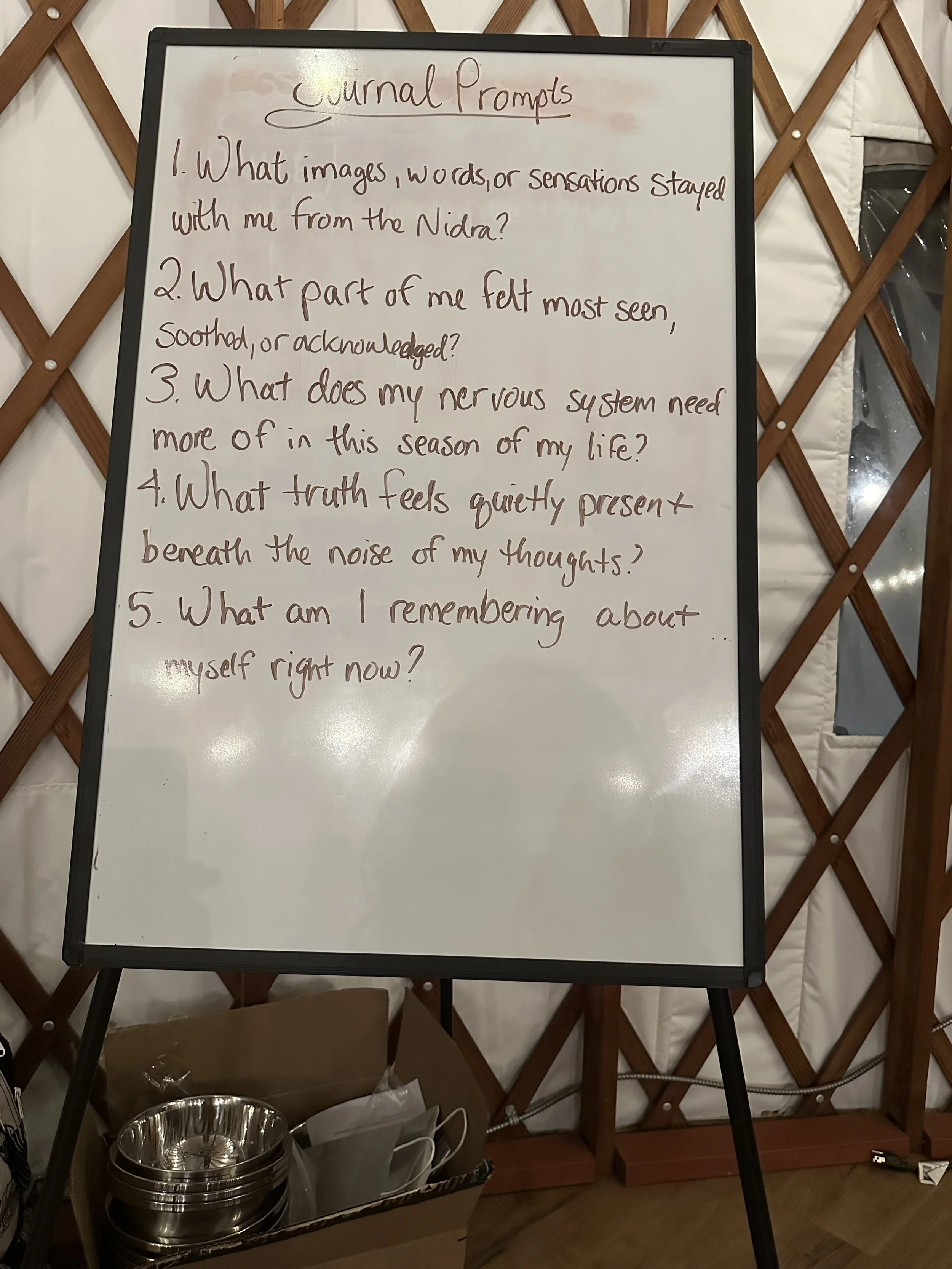 journal prompts at previous event 