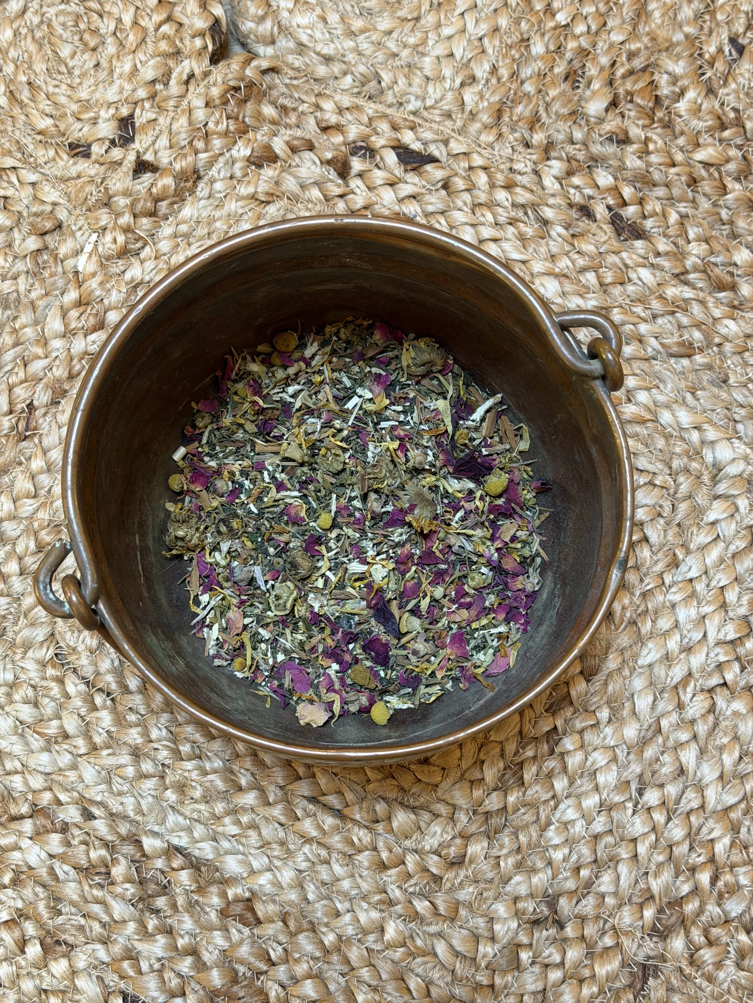 Herbal tea creation workshop at previous event hosted at For-Rest Retreat 