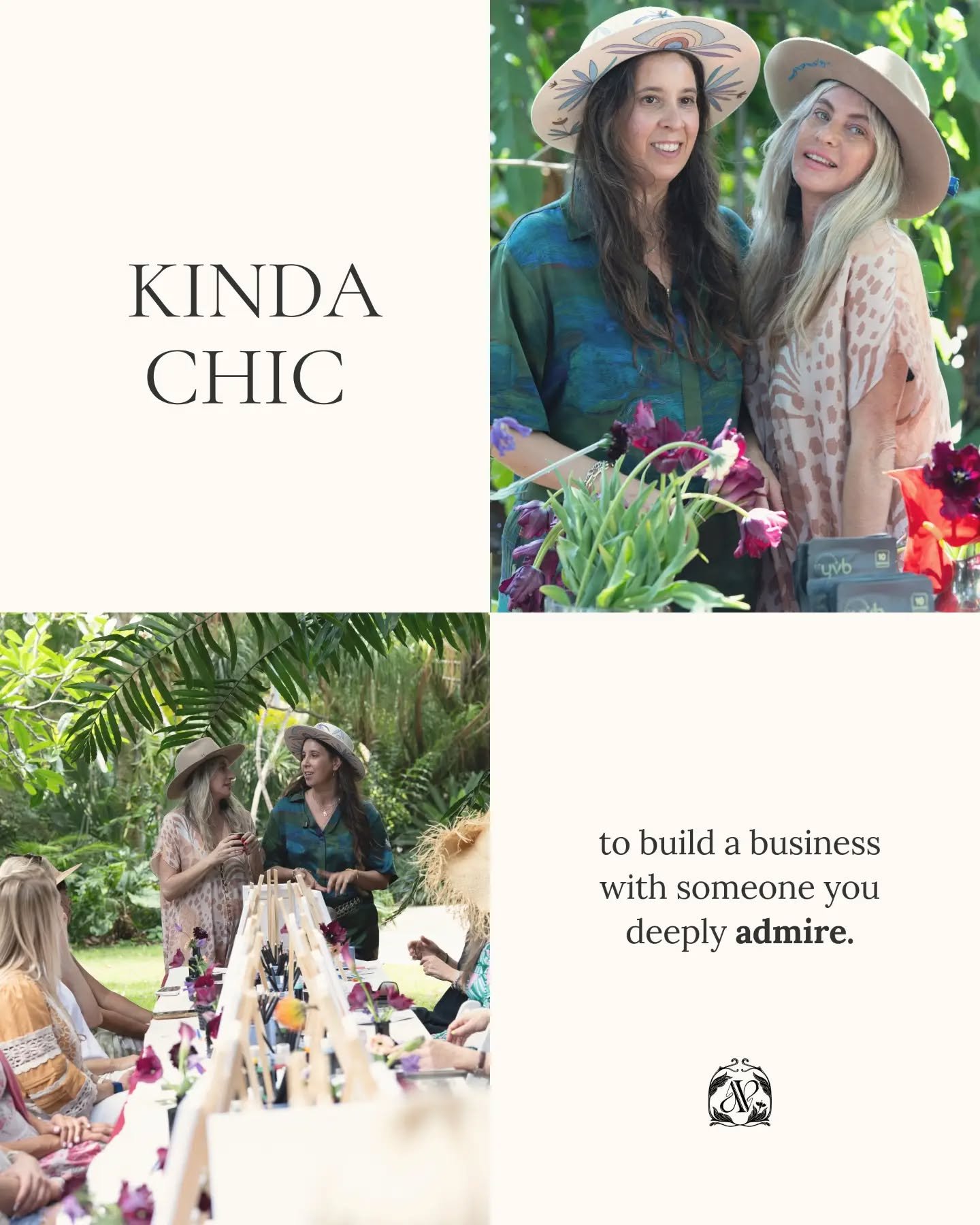 Kinda chic to build a life around the things that make you feel most alive.

to create with people you admire.
to laugh until something shifts.
to experience beauty beyond what meets the eye.
to leave inspired, connected, and seeing life a little dif