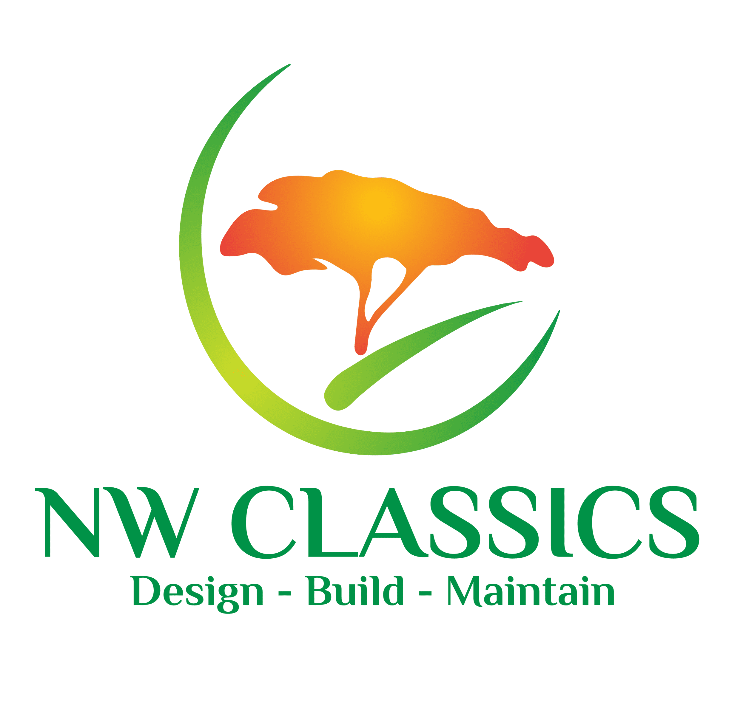 NW Classics Landscapes logo for design build and maintenance 