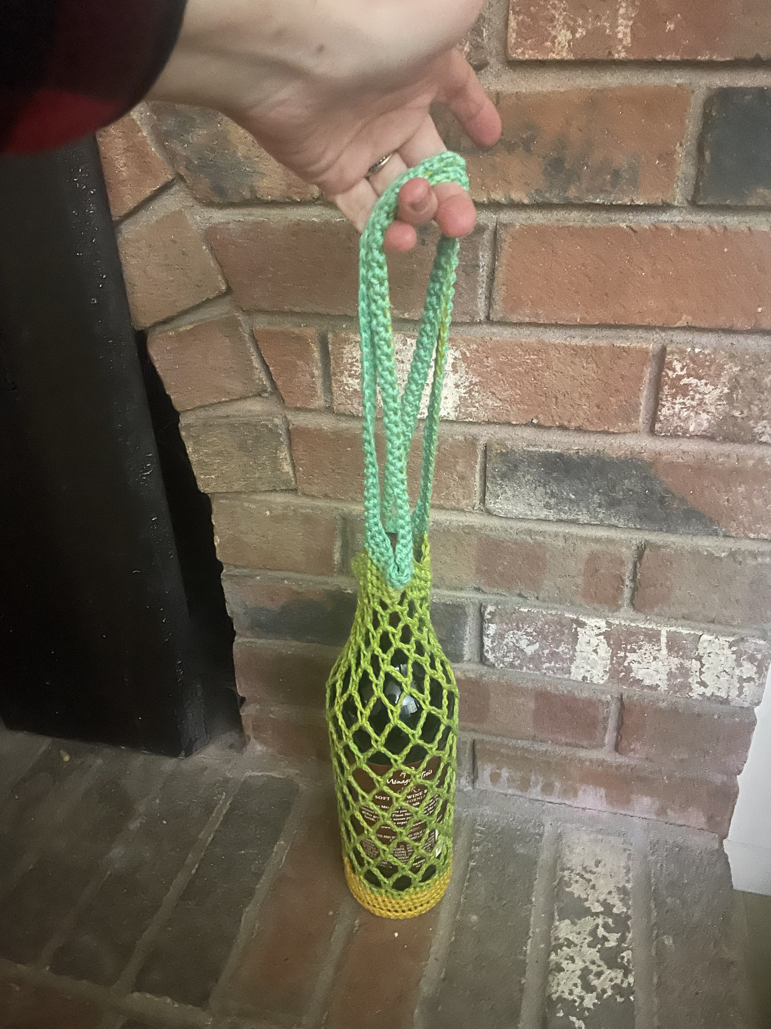 Hand Crocheted Gift/Wine Bag (1 of 4)