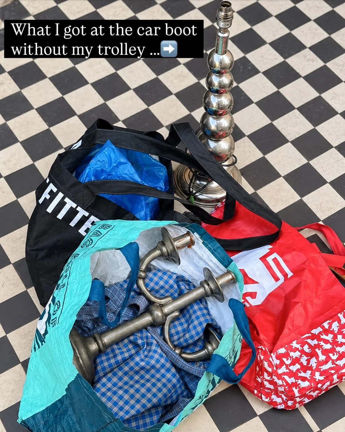 It was a Sunday, I had no morning plans, so you know I had to hit the car boot 🌝 BUT I didn&rsquo;t take my trolley to try and control myself!

Turns out the trolley was never the problem.

Swipe for the damage &rarr;

{car boot sale, car boot haul,