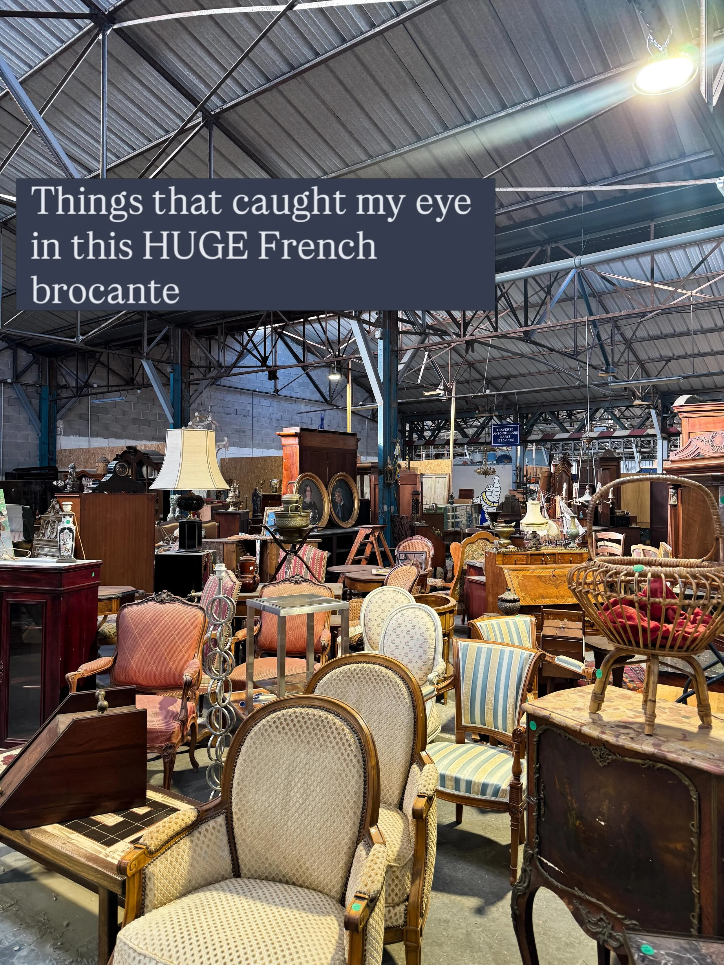 Throwback to when I nearly got lost in this giant brocante. 💕

A few things that caught my eye while wandering around. If there was room in my van that sofa would have been mine. 

#{French brocante, vintage homeware, French vintage, flea market fin