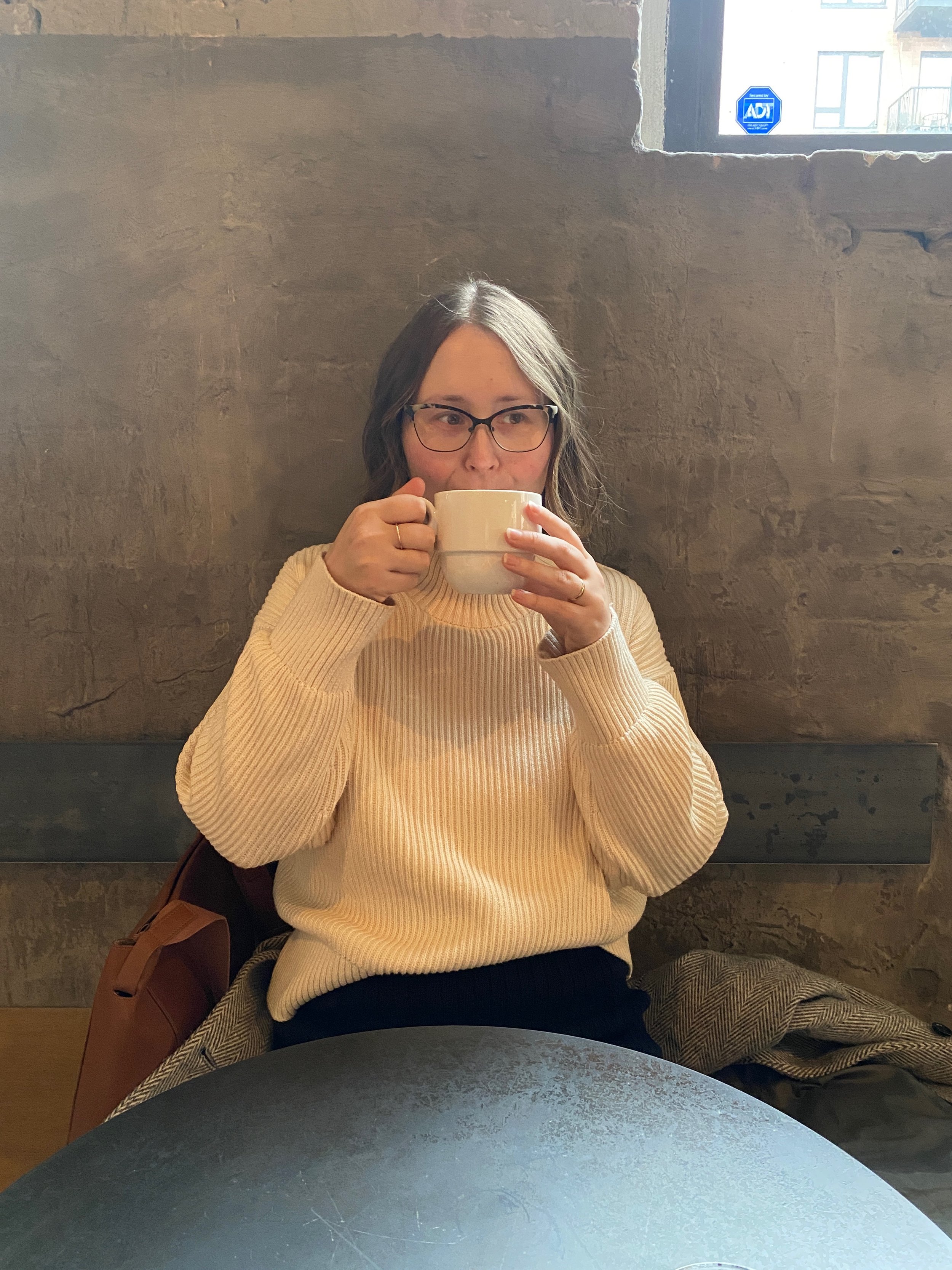 the millenial therapist enjoys a chai latte