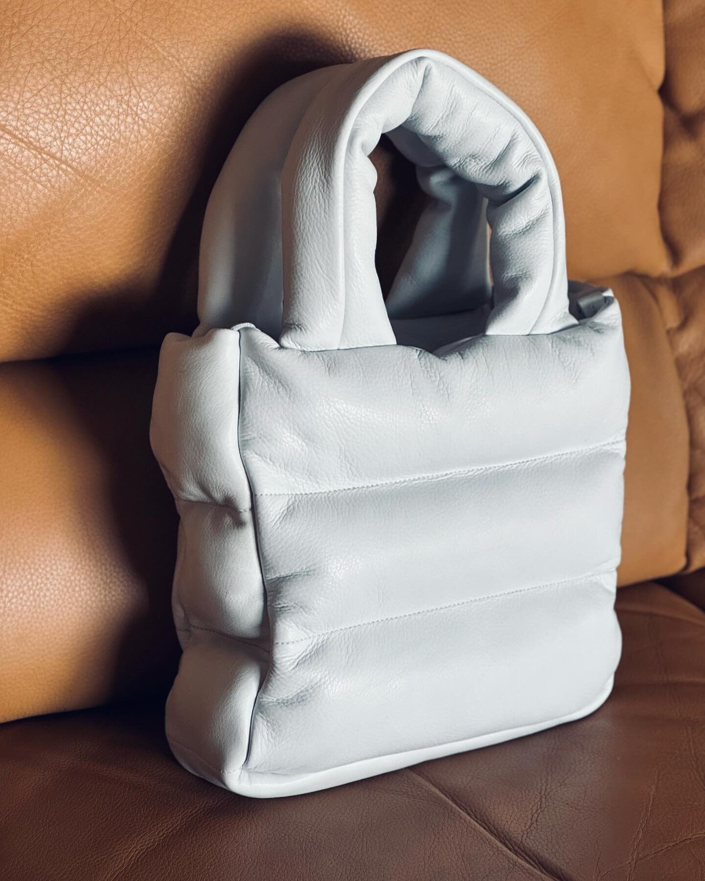 🤍 to touch her is to love her 🤍 cuddle cloud butter-soft stuffed leather on leather luxury puffer bag 🍼🍦🧈🧁🥛
