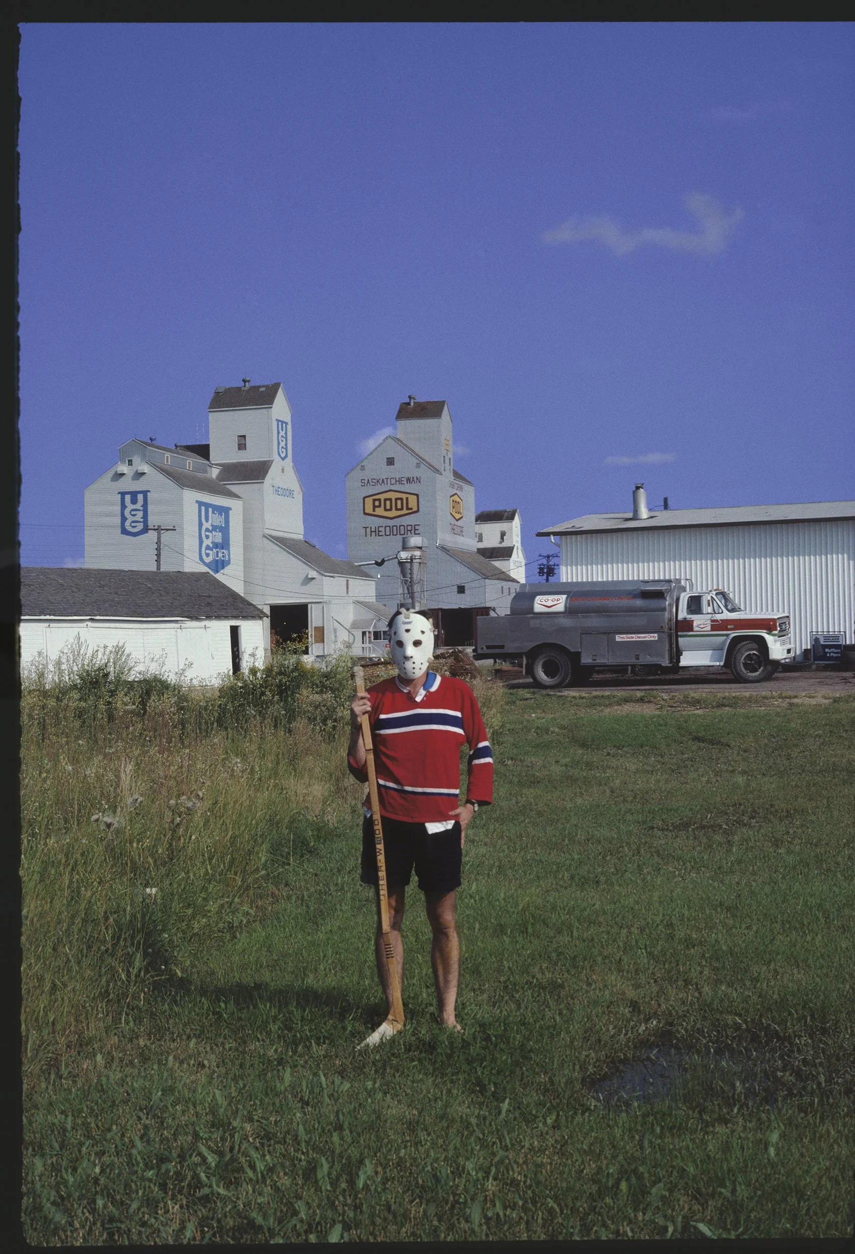 "At a Grain Elevator in Saskatchewan, Canada," 1979