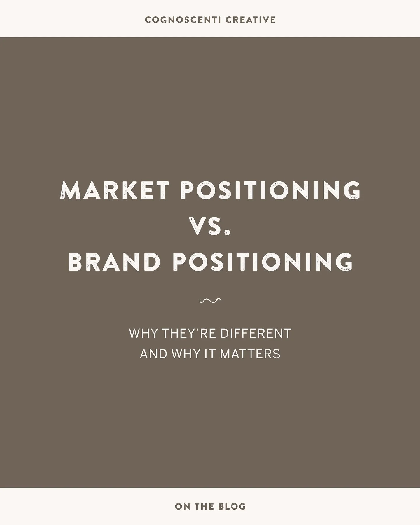 When prospective clients ask us about &ldquo;positioning,&rdquo; they&rsquo;re often thinking about competitors, target audiences or the general state of opportunities for their business in the local market. This &ldquo;market positioning&rdquo; lays