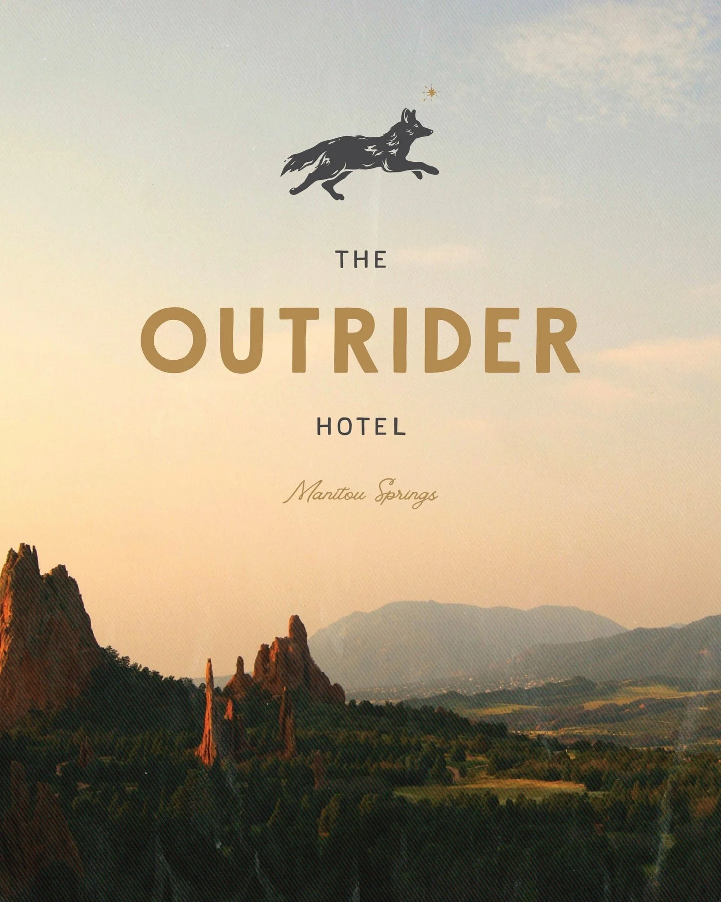 The Outrider | We&rsquo;re thrilled to publicly debut our latest Colorado branding project&mdash;a modern adventure lodge in Manitou Springs. In envisioning a name and identity for the project, we sought to tie the property not only to the region&rsq