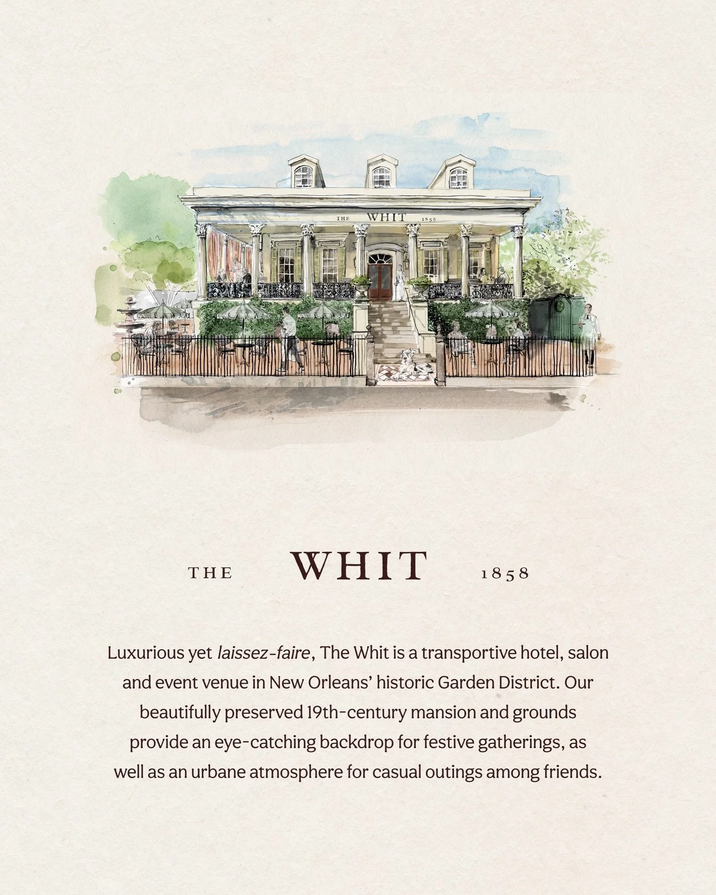 Over the past two years, we&rsquo;ve had the pleasure of collaborating on the positioning, naming and branding of a revitalized landmark in New Orleans: @thewhitnola. Envisioned as a 15-room hotel, elegant event venue and coffee, tea and cocktail sal