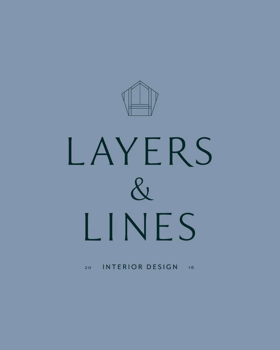 Cover page of interior design magazine titled 'Layers & Lines' with a geometric house graphic at the top.
