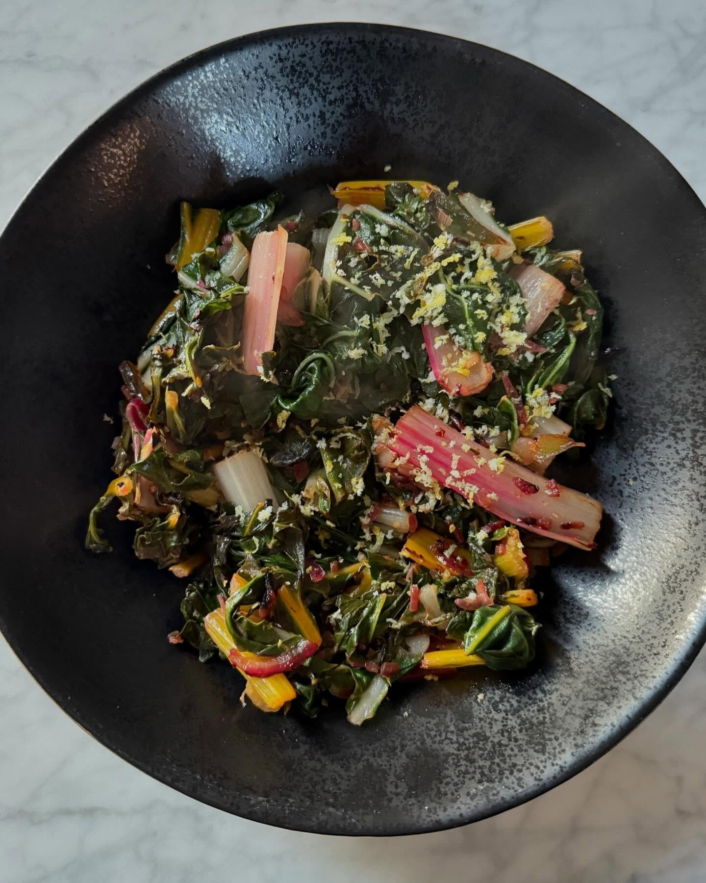 Swiss chard is one of my favorite leafy greens. It&rsquo;s known for its vibrant stems and earthy, slightly bitter flavor. Packed with vitamins A, C, and K, plus magnesium and iron, it&rsquo;s both highly nutritious and low in calories.

I love to sa