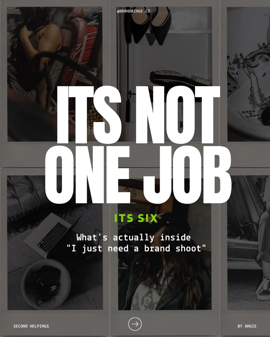 "I just need some brand photos."

The word "just" is almost always sitting in front of an entirely separate discipline. On the surface, a brand shoot sounds simple. You book a photographer, you show up, you get pictures. But what 