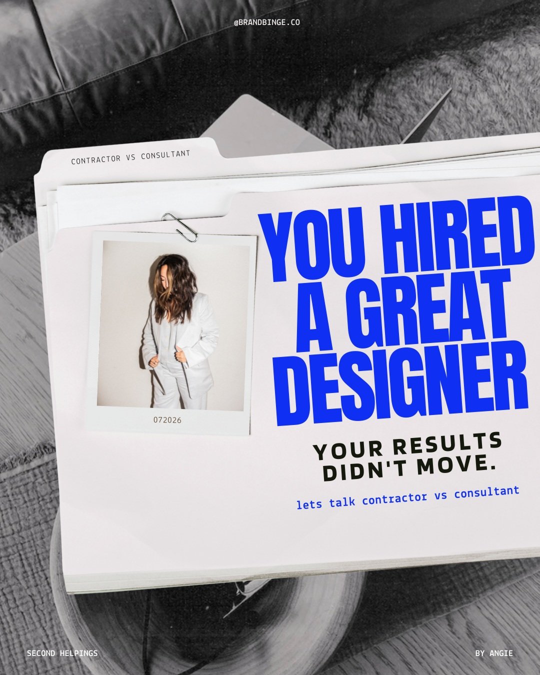 You hired a designer with a clear brief.
The work was beautiful. And it converted about the same as the old site 🙃

Its hard to pinpoint that nothing went wrong with the work but something went wrong with the hire.

The difference between a contract