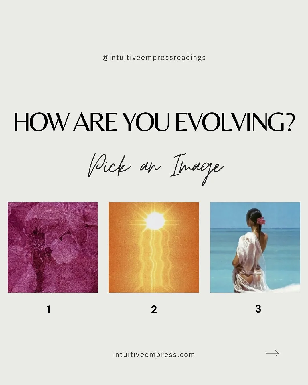 𝐻𝑜𝓌 𝒶𝓇𝑒 𝓎𝑜𝓊 𝑒𝓋𝑜𝓁𝓋𝒾𝓃𝑔? 🌞🏹🌅 pick an image 

🦋For more tarot, soul + sisterhood join us in the Temple of Venus community on Patreon for $7.77 / month

🐯What it is: a monthly membership with exclusive readings, energetic updates to 