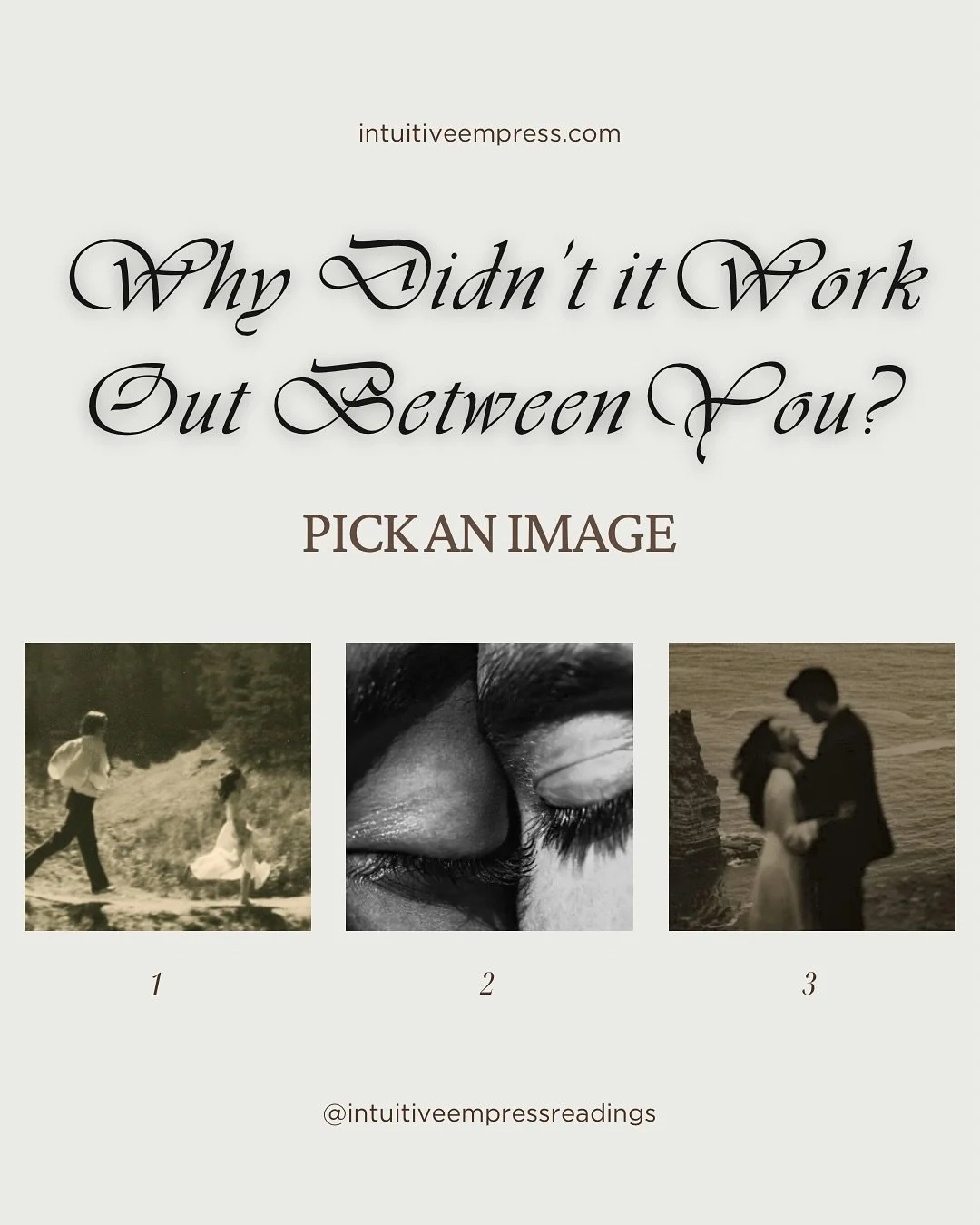 Why didn&rsquo;t it work out between you? 🥀🕊️ PICK AN IMAGE 

Think of a person that it didn&rsquo;t work out with, take a deep breath and choose your image. May this bring solace to your heart.