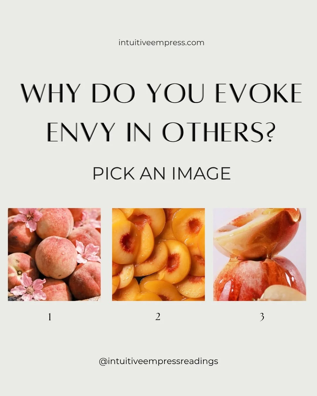 pick an image 🎲🎯🐍💓 what about you evokes envy in other people? 

&bull;

Before choosing your image, make sure you are hydrated &amp; grounded. Take a few nourishing breaths and select using your intuition. Don&rsquo;t overthink it. These are gen