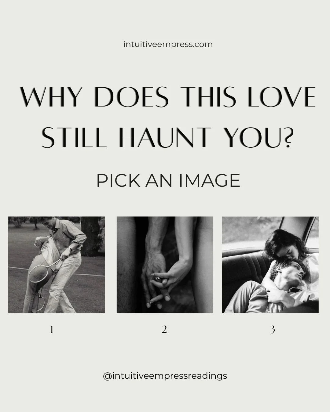 In-depth love readings are now 40% off. 🌹🔗 link in bio to purchase. 

Why does this love still haunt you? &bull; pick an image 

&bull;

Before choosing your image, make sure you are hydrated &amp; grounded. Take a few nourishing breaths and select