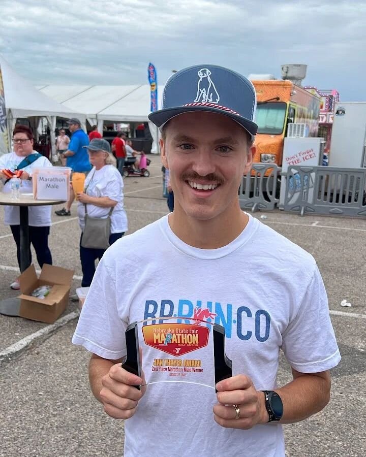 🥈Congrats to @the_carl_nelson who placed second in the Nebraska State Fair Marathon! 

☺️ Carl chose the race because he had fond memories of visiting his grandparents in Grand Island Nebraska.

🧠 Carl has been working on his mental game. When the 
