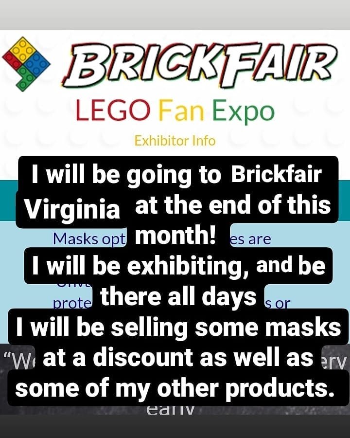Going to be my first year at brickfair virginia. 

Had to reupload because of some bad spelling typos in the picture!

Can't wait to see those of you who go!