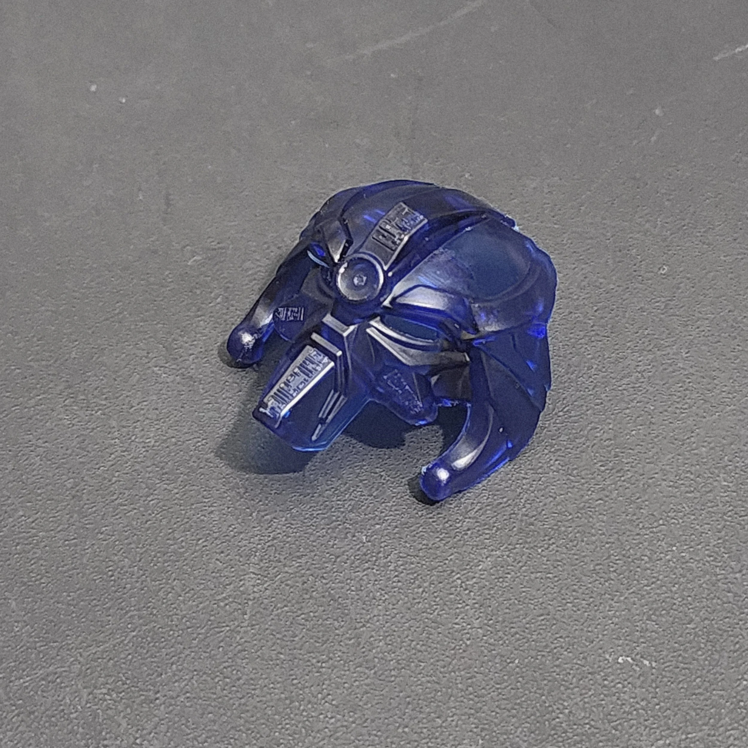 Very dark transparent blue mask of control