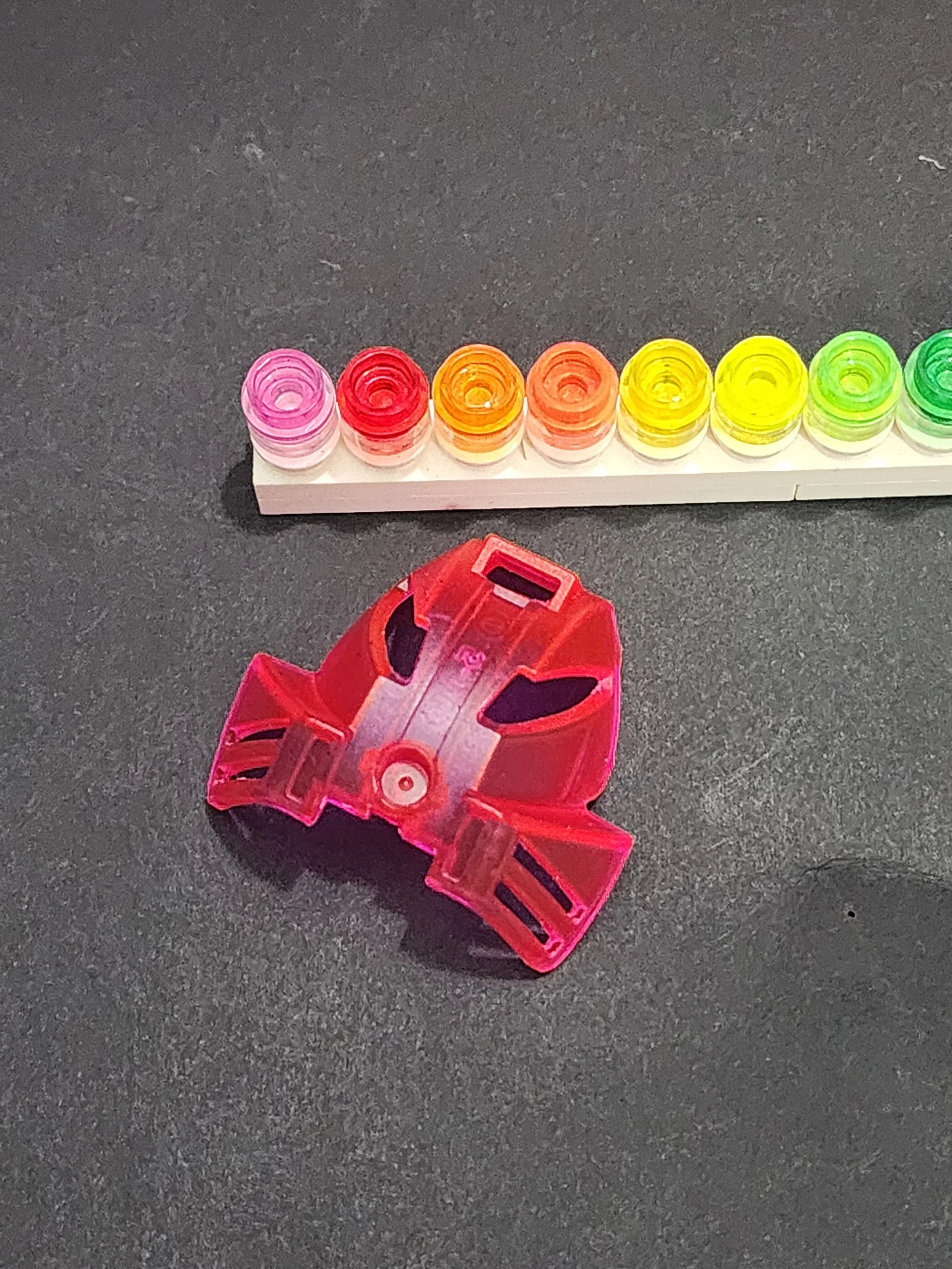 speckle neon transparent pink kakama