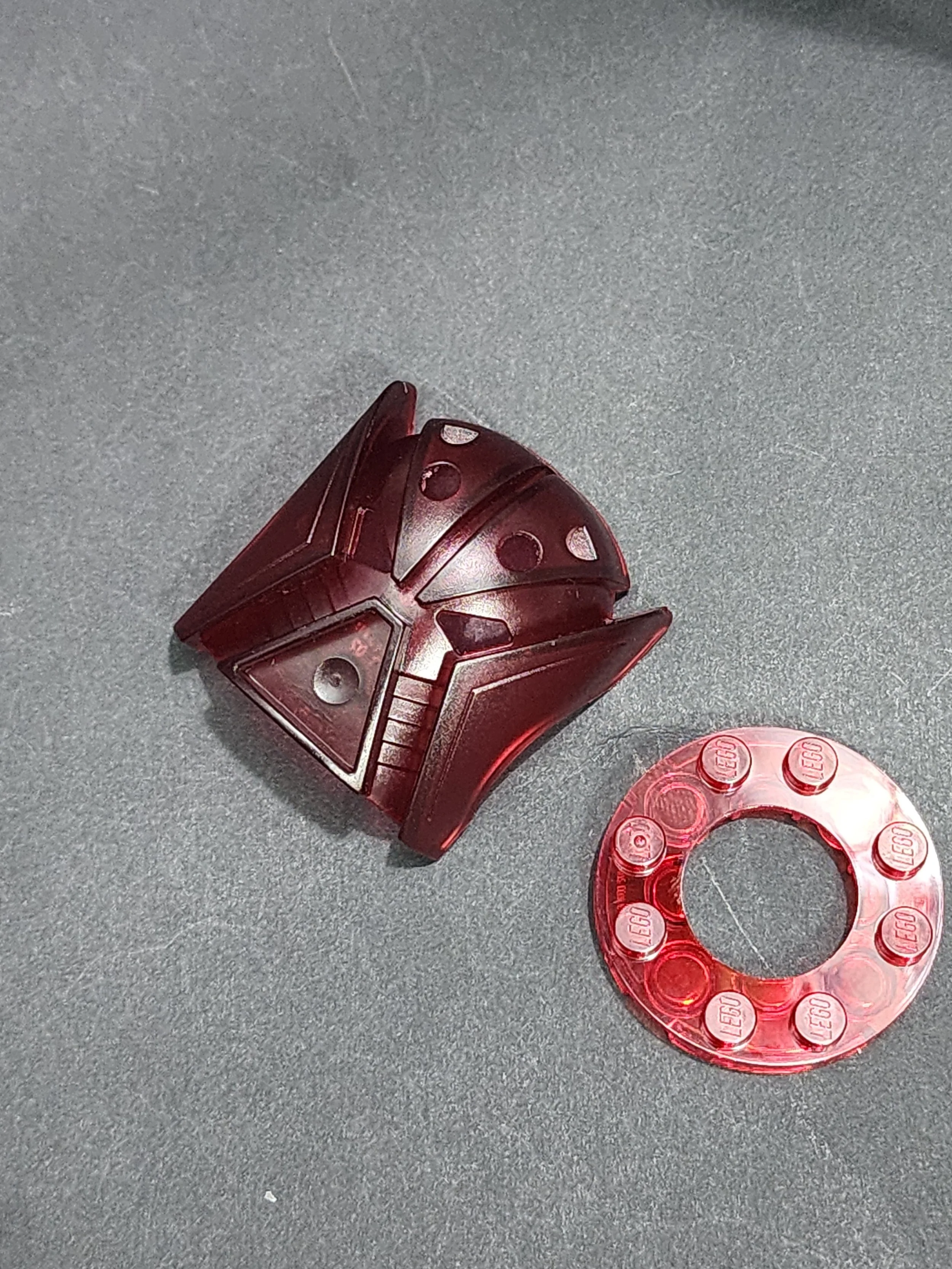 dark transparent red matatu