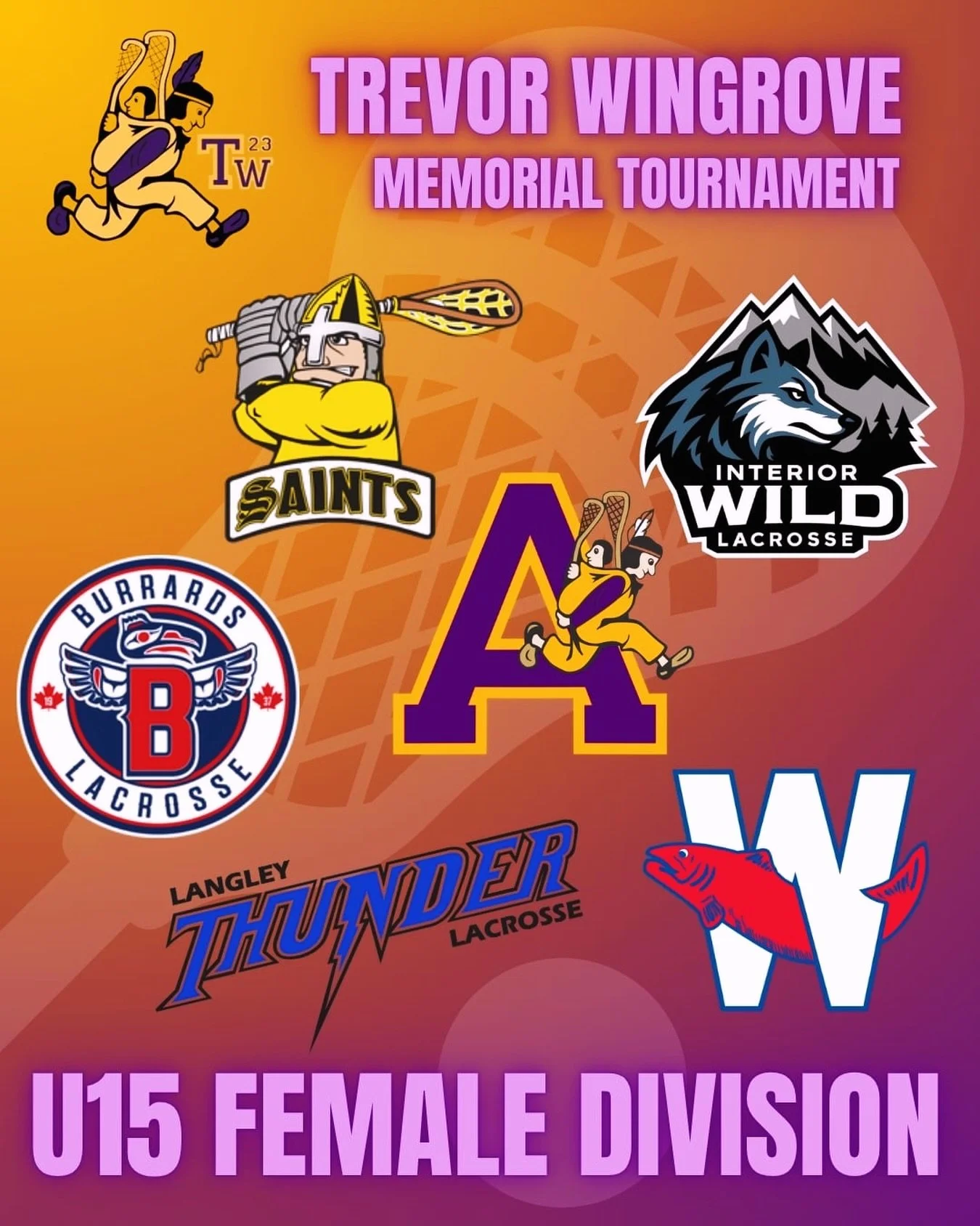 Speed. Skill. 🥍🔥

Introducing the U15 Female Division teams for the 2026 Trevor Wingrove Memorial Tournament starting May 28.