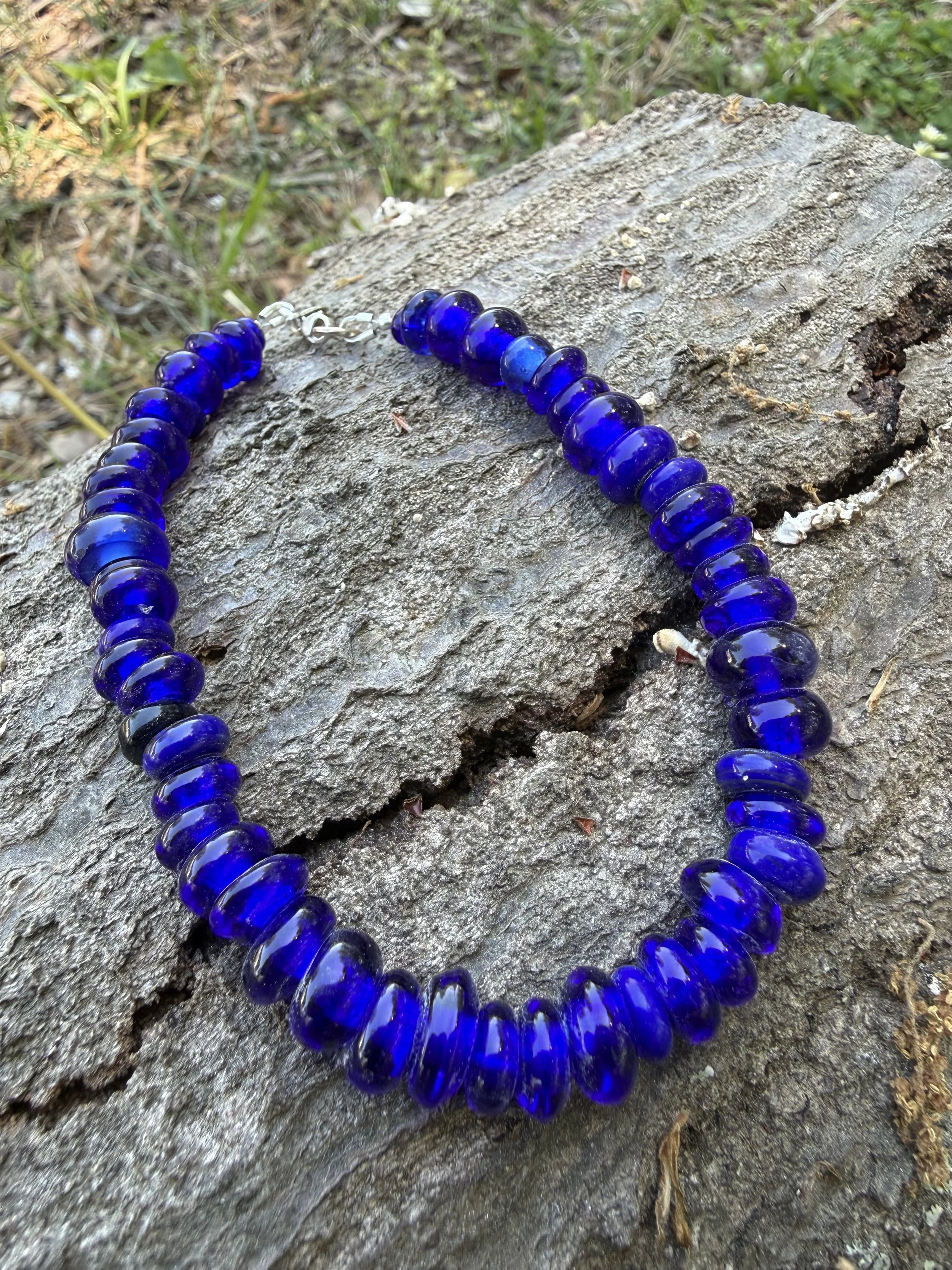 Inspired by glass beads on display in the British Museum from England Roman Era