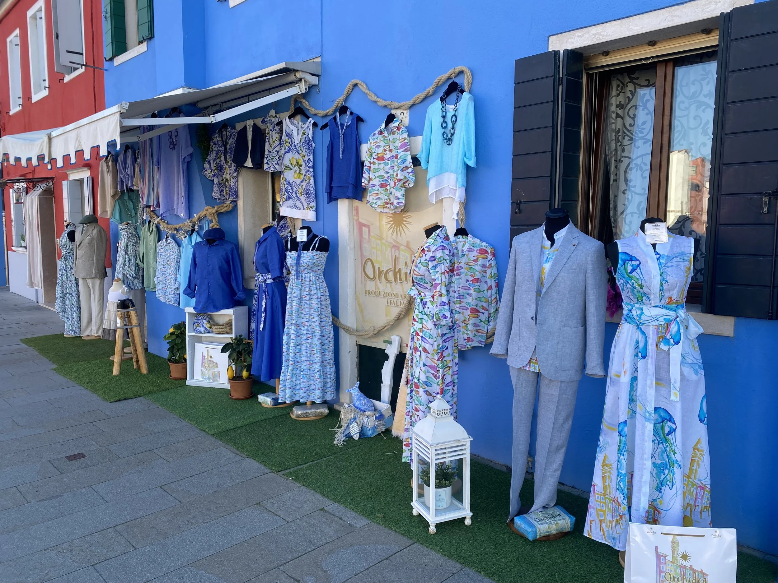 Textile Shop in Blue
