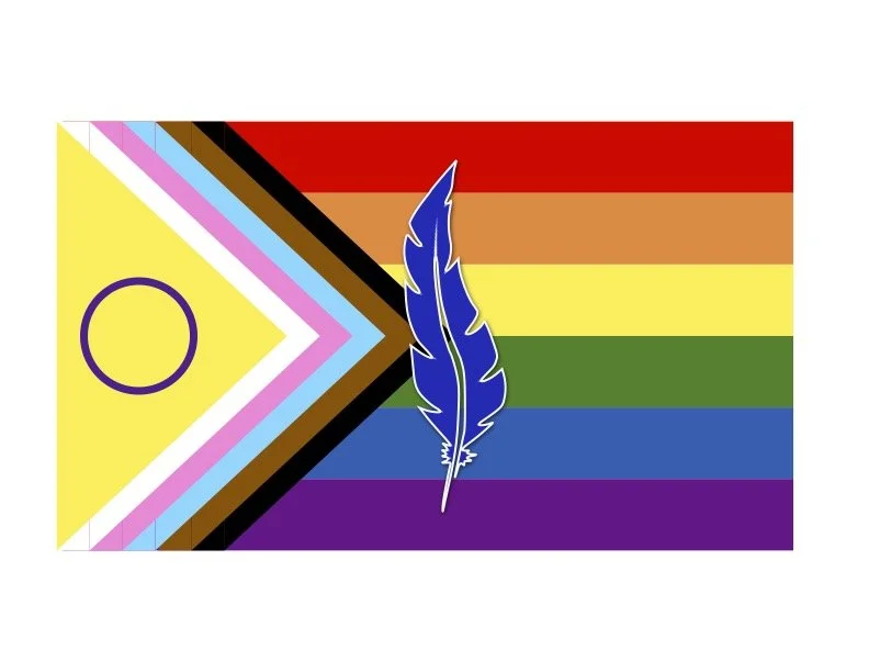 Progress Blue Feather Flag